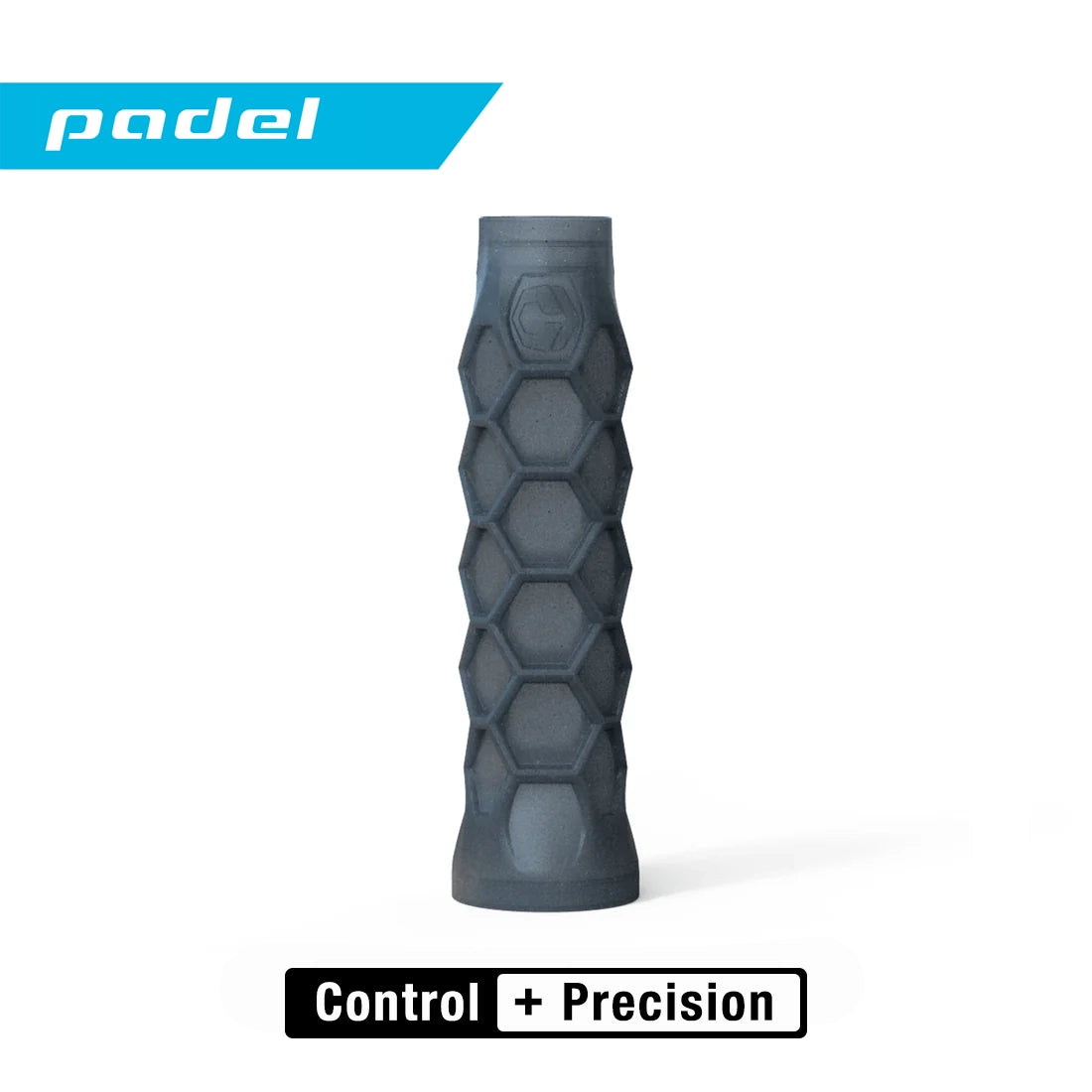 Padel Carbon Grip - 5.25 Inches Long - Stiff Feel - Charcoal