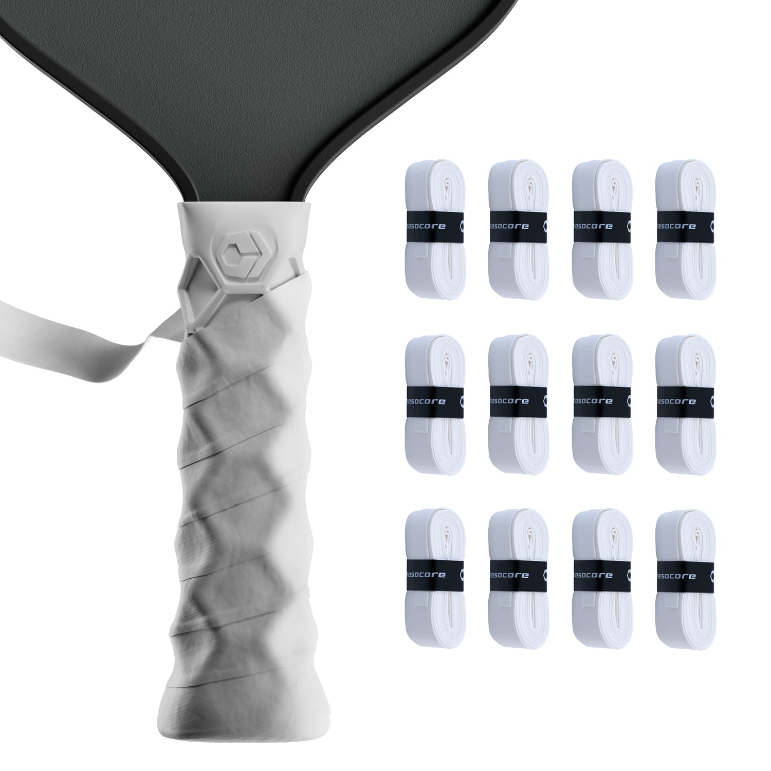 Hesacore Hesatac Overgrip – White (6 & 12 Pack)