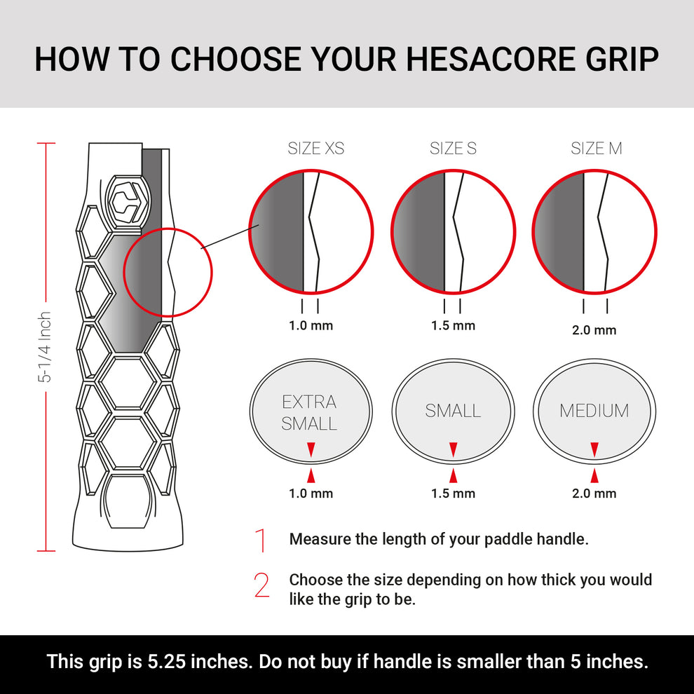 Pickleball Hesacore Tour Grip XS Hesacore Grip